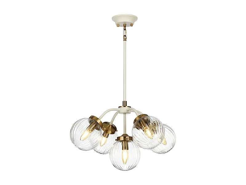 Cosmos Retro 5 luci a sospensione a forma di globo in vetro