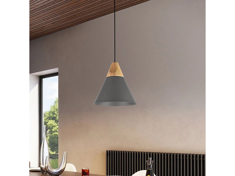 Bicones Dome Decken-Pendelleuchte Schwarz, 1-flammig, E27