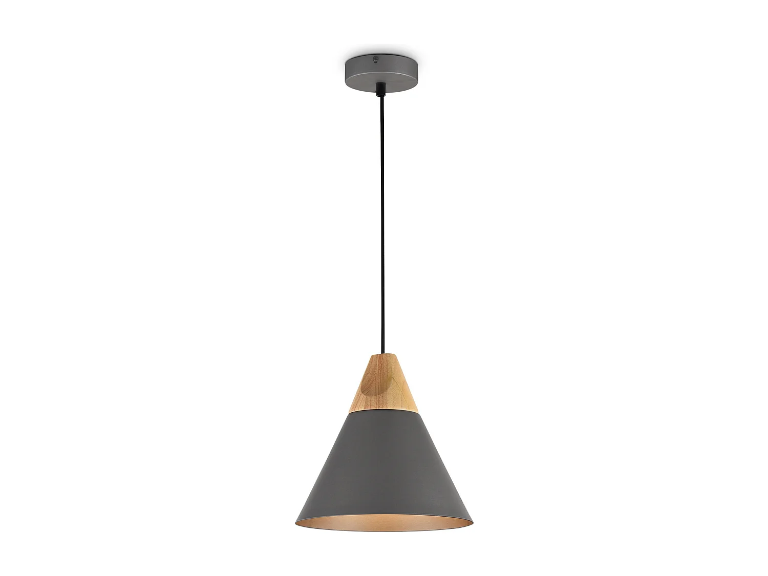 Bicones Lampada a Sospensione Dome Soffitto Nera, 1 Luce, E27