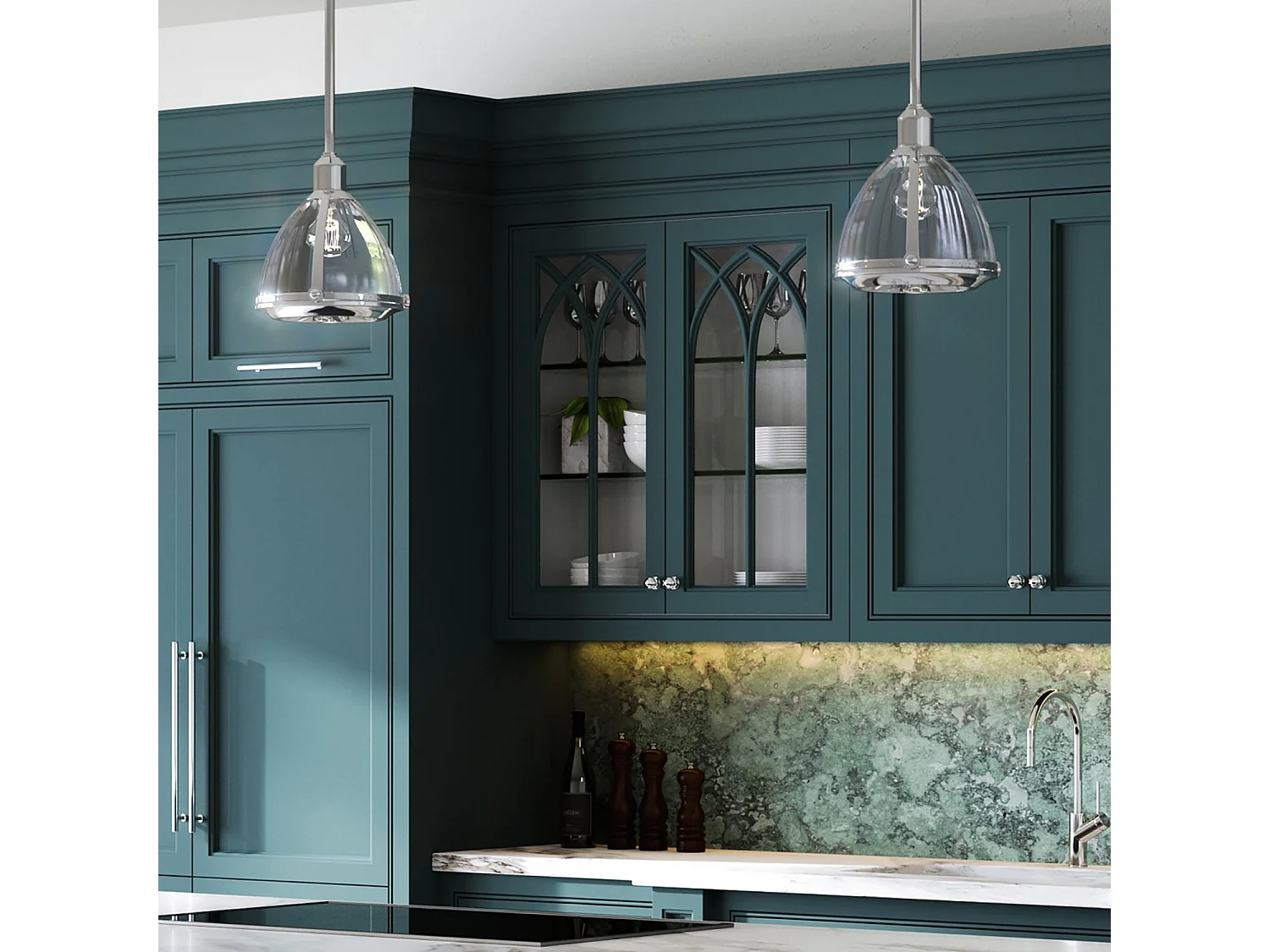 Elroy Hinkley 1 licht Pendelleuchte Nickel poliert