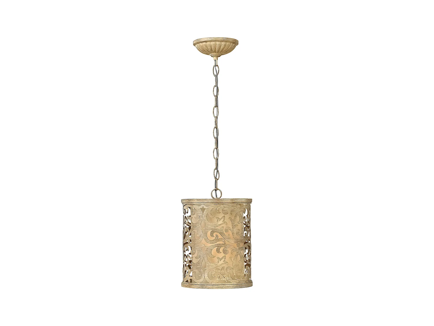 Elstead Carabel Mini suspension à 1 ampoule au plafond champagne brossé, E27