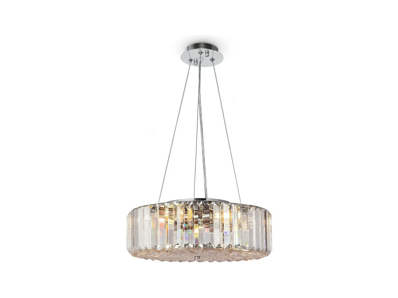 Maytoni Recinto Plafonnier Recinto moderne à 6 lampes chromées en cristal