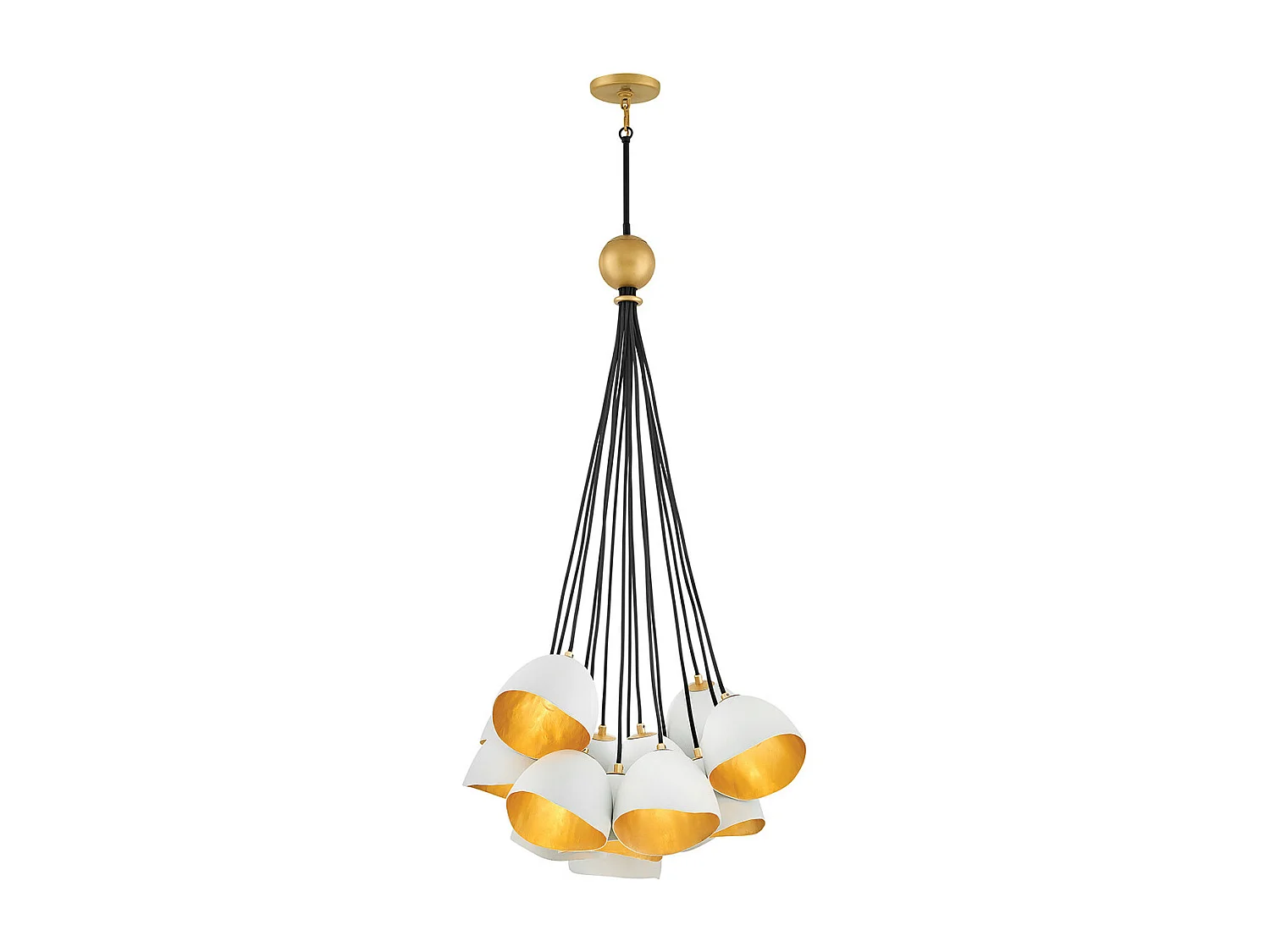 Lampadario Industrial Nordico Nula Acciaio 15 Luci E14