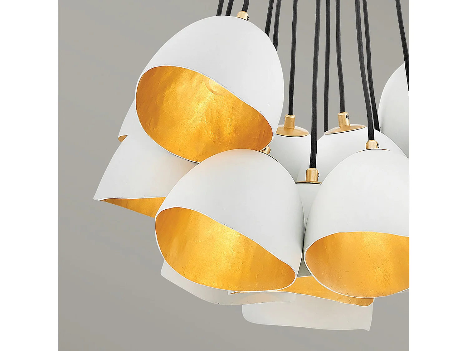 Lampadario Industrial Nordico Nula Acciaio 15 Luci E14