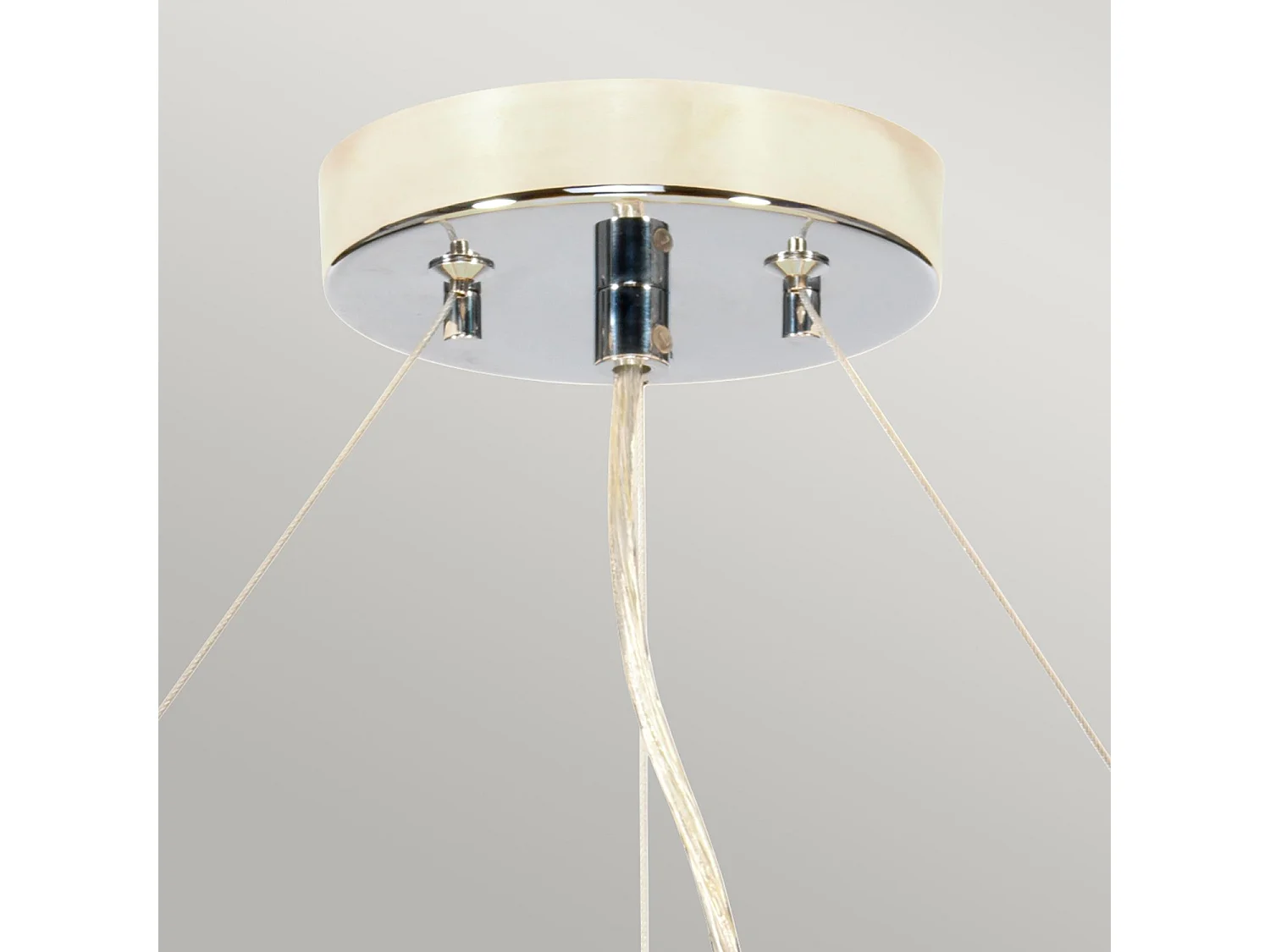 Lampadario Contemporaneo Pearce Acciaio Cromo Lucido 5 Luci E27