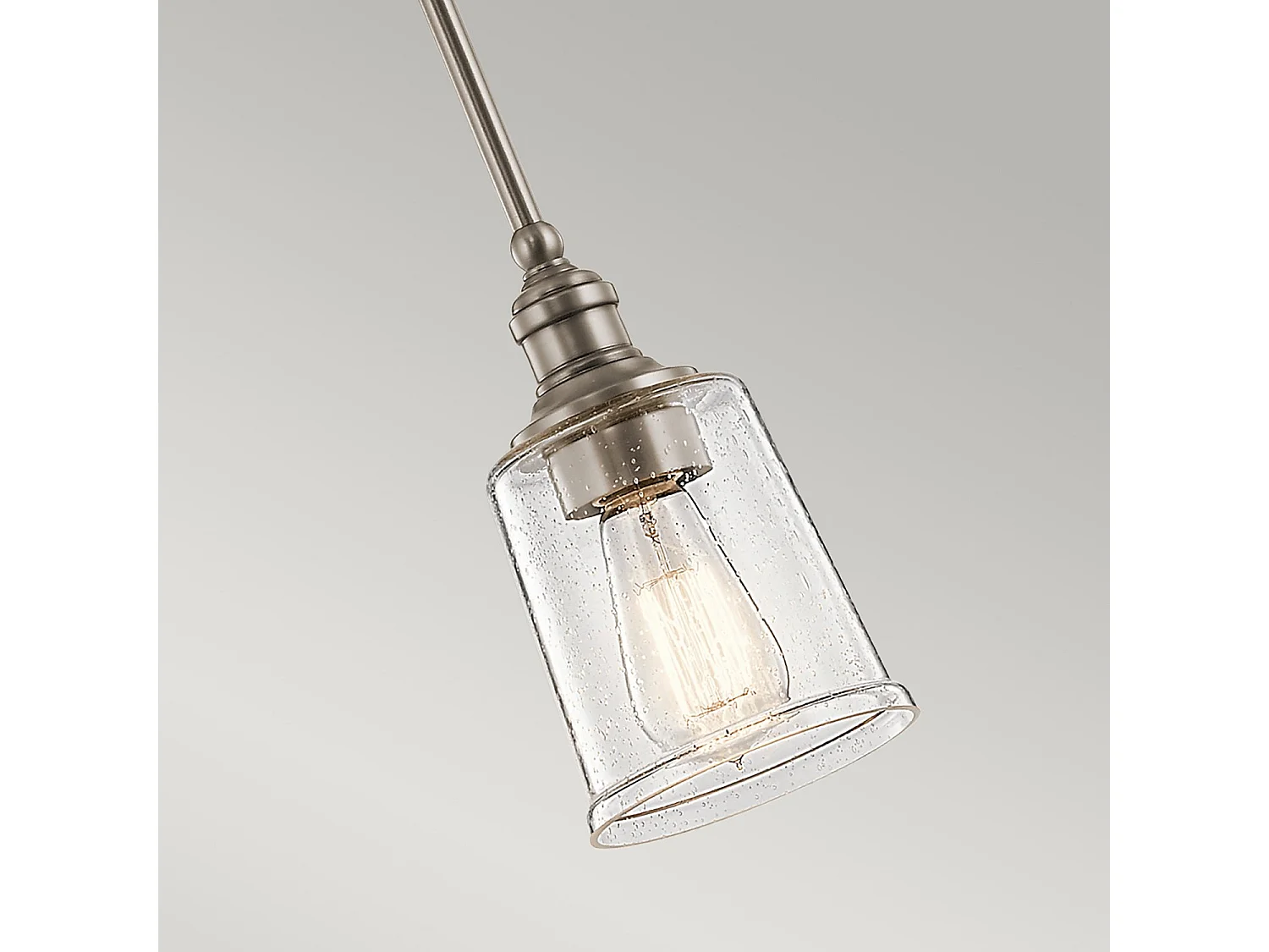 Mini sospensione a 1 luce Elstead Waverly, peltro classico, attacco E27