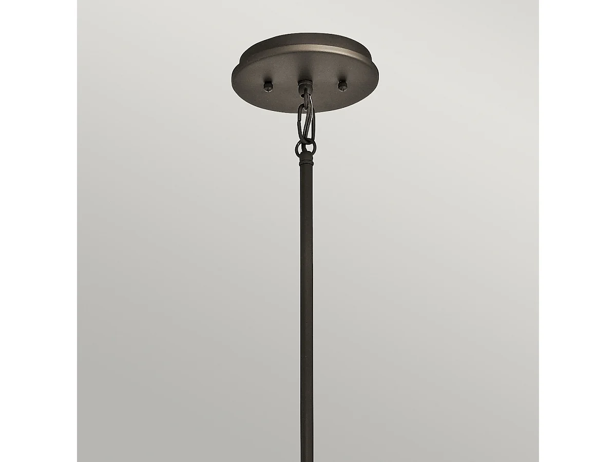 Elstead Emory - Lampadario a sospensione rotondo a 4 luci semi-filo in peltro, E27