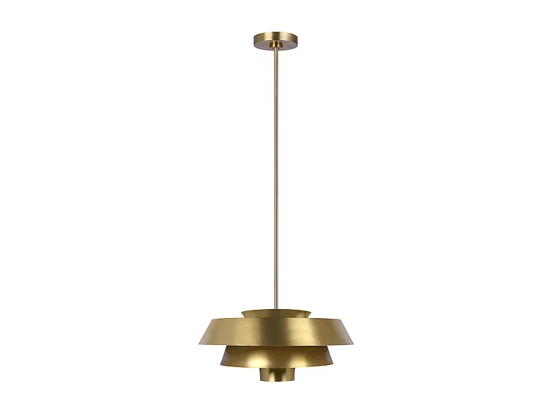 Sospensione Elstead Brisbin 1 Luce, Ottone Brunito, E27