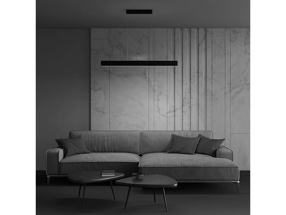 Step Lampada a sospensione a soffitto lineare a LED integrata nera