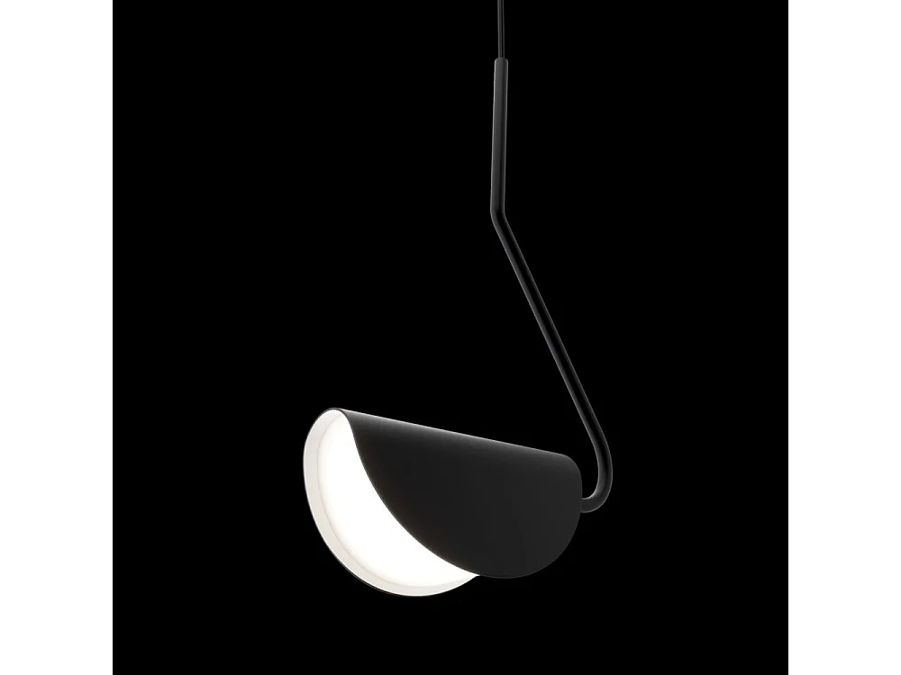 Maytoni Mollis Lámpara de techo colgante moderna negra, pantalla acrílica