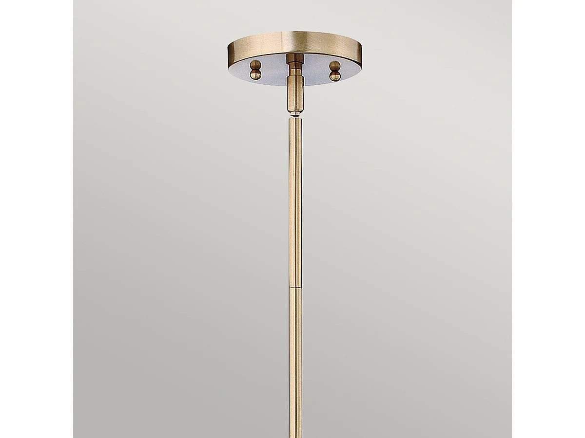 Elstead Congress - 1 licht Dome Deckenanhänger Gebürstetes Karamell Klarglas, E27