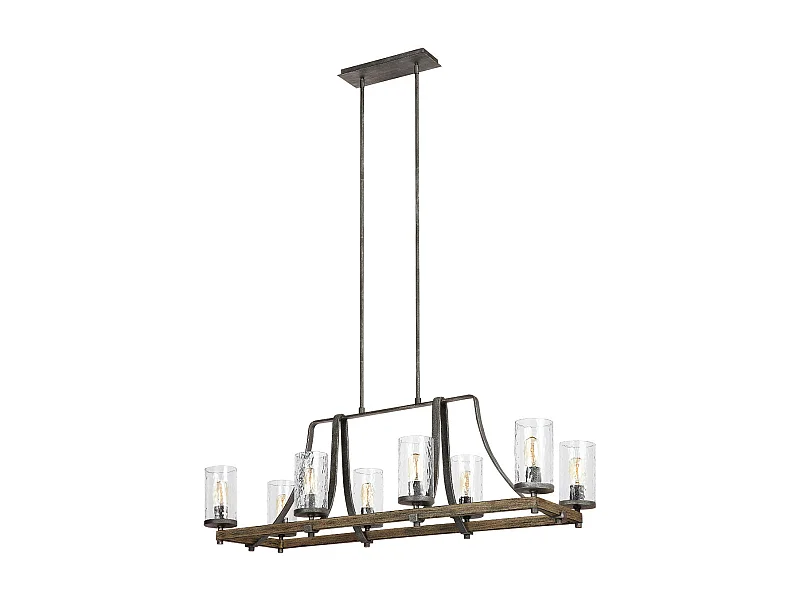 Angelo Feiss 8 licht Isle Kronleuchter Verwitterte Eiche