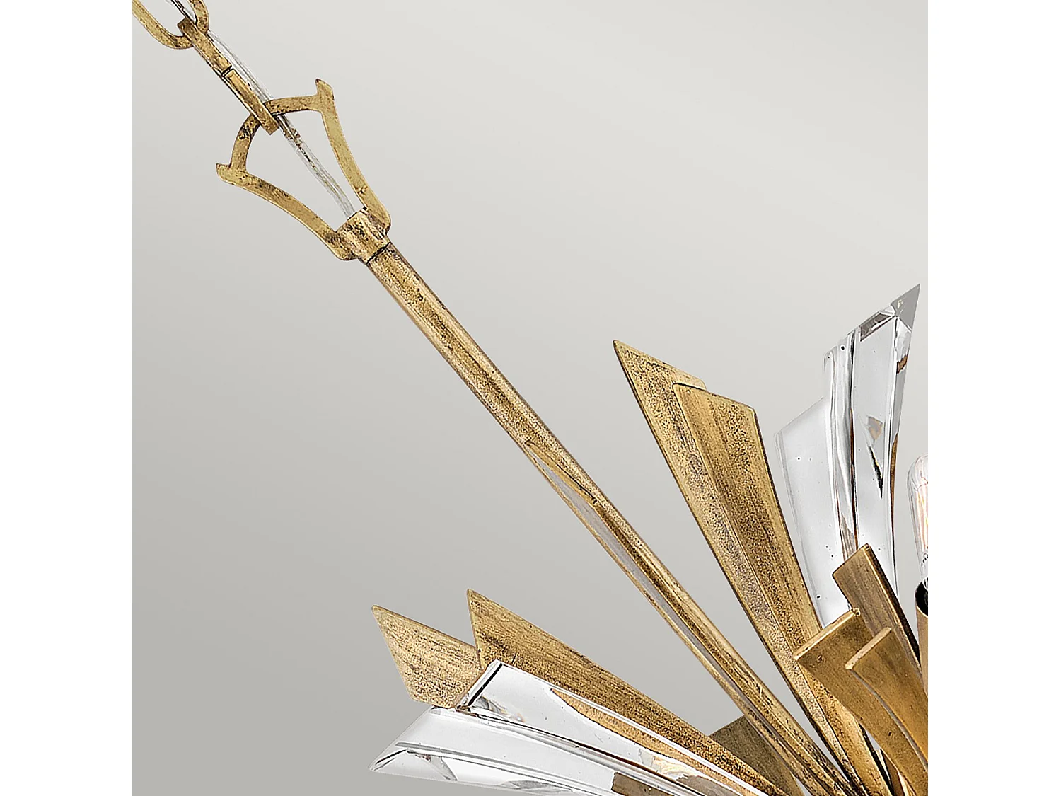 Vida Hinkley Fredrick Ramond Grand pendentif à 13 lumières, or bruni