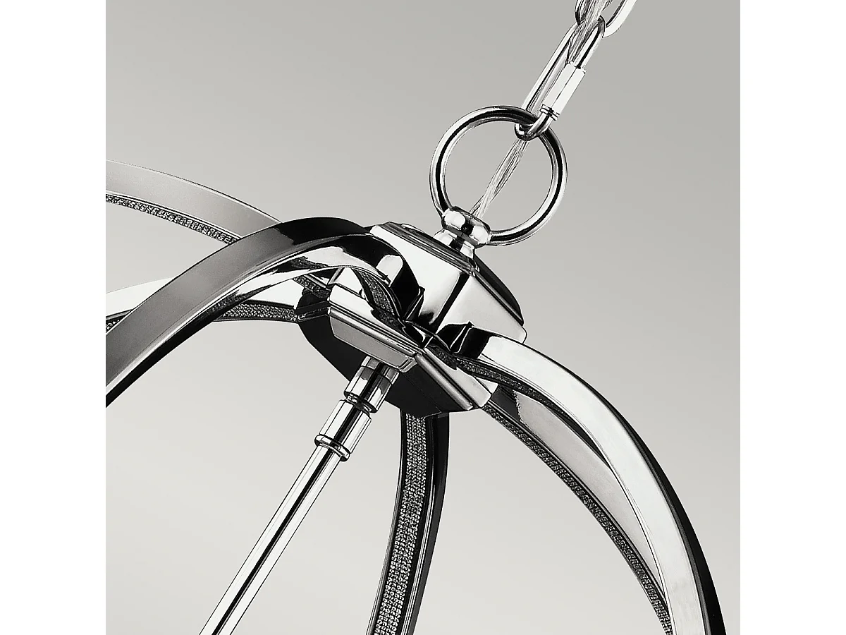 Elstead Corinne - Sospensione a soffitto sferica a 6 luci nichel lucido, E14