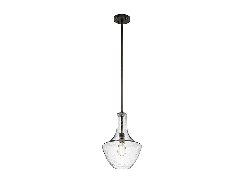 Elstead Everly - 1 licht Small Dome Deckenpendelleuchte Bronze, E27
