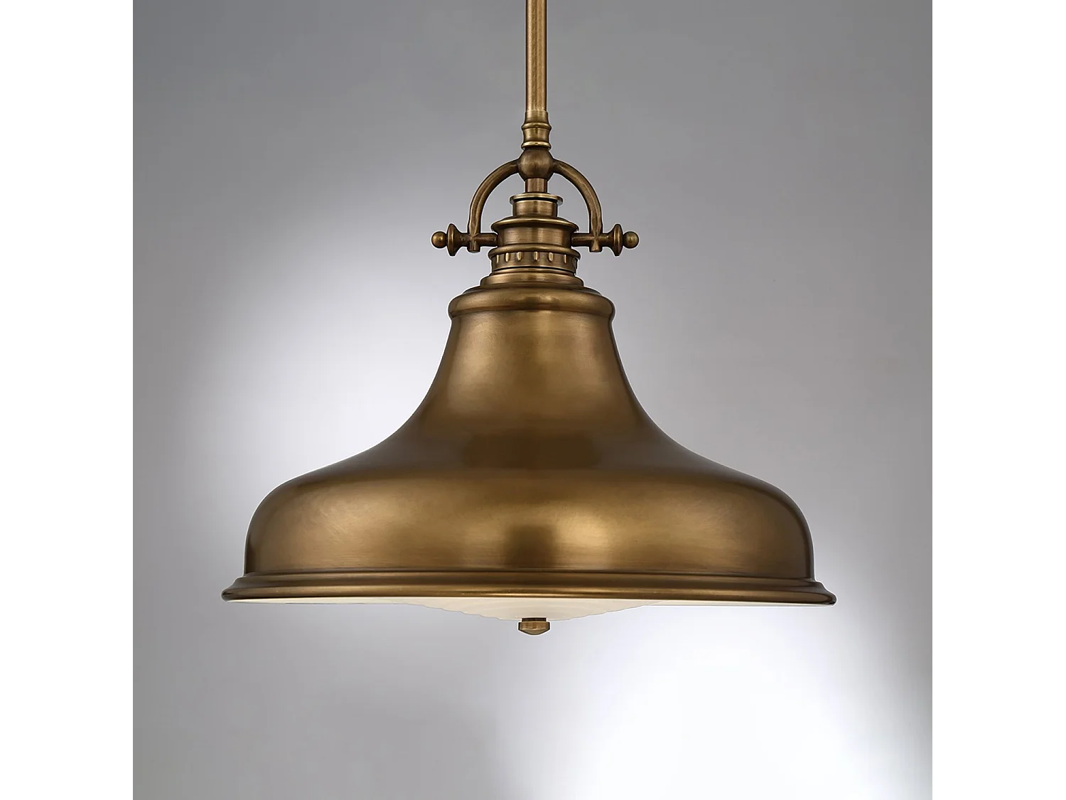 Elstead Emery - 1 licht Dome Deckenanhänger Verwittertes Messing, E27