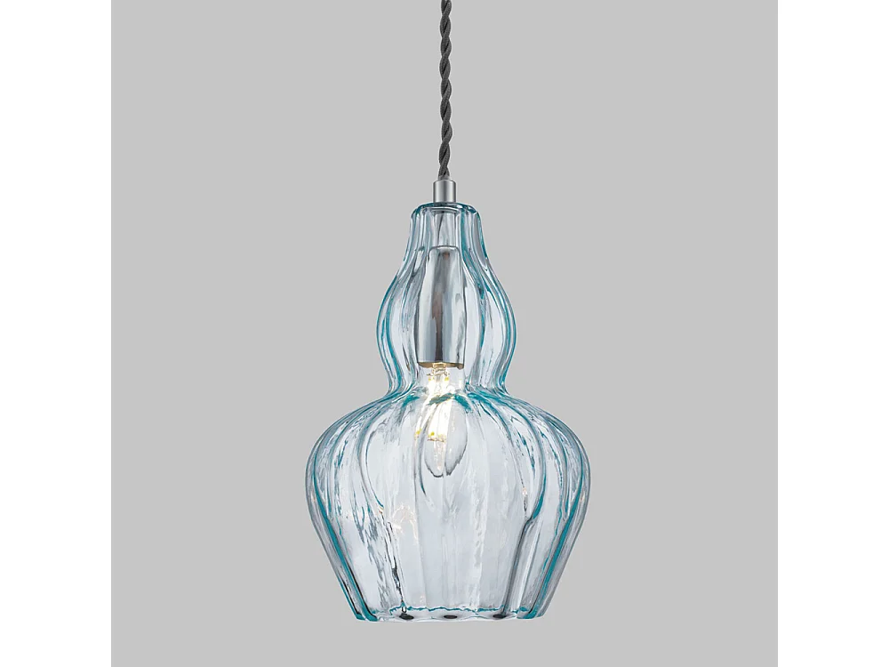 Eustoma Lámpara Colgante Techo Dome Níquel, 1 Luz, E14