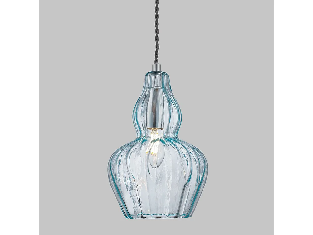 Eustoma Lampada a Sospensione a Soffitto Dome Nichel, 1 Luce, E14