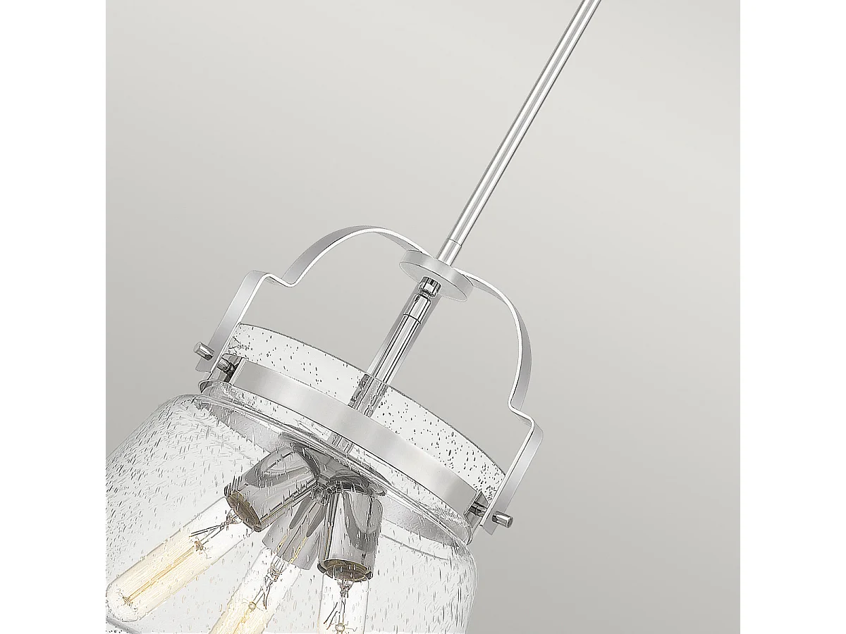 Elstead Quoizel Wimberley Dome Suspension Plafonnier Chrome Poli