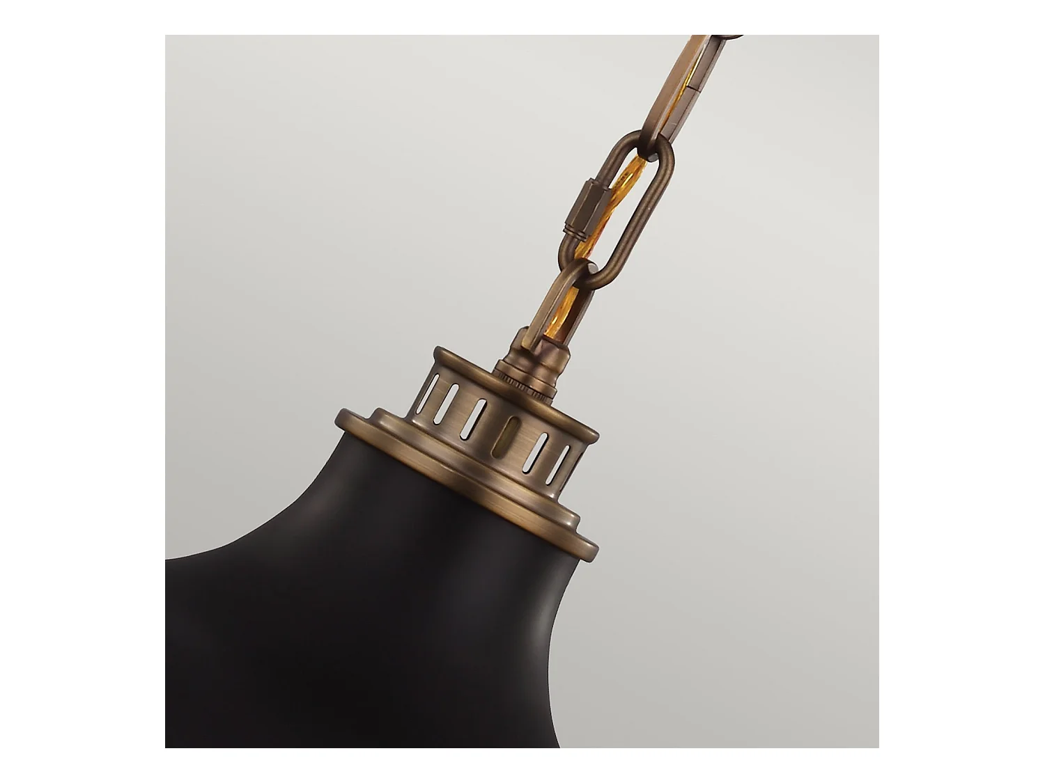 Lampadario Contemporaneo Cadence Acciaio Ottone Antico Vetro Nero 2 Luci E27