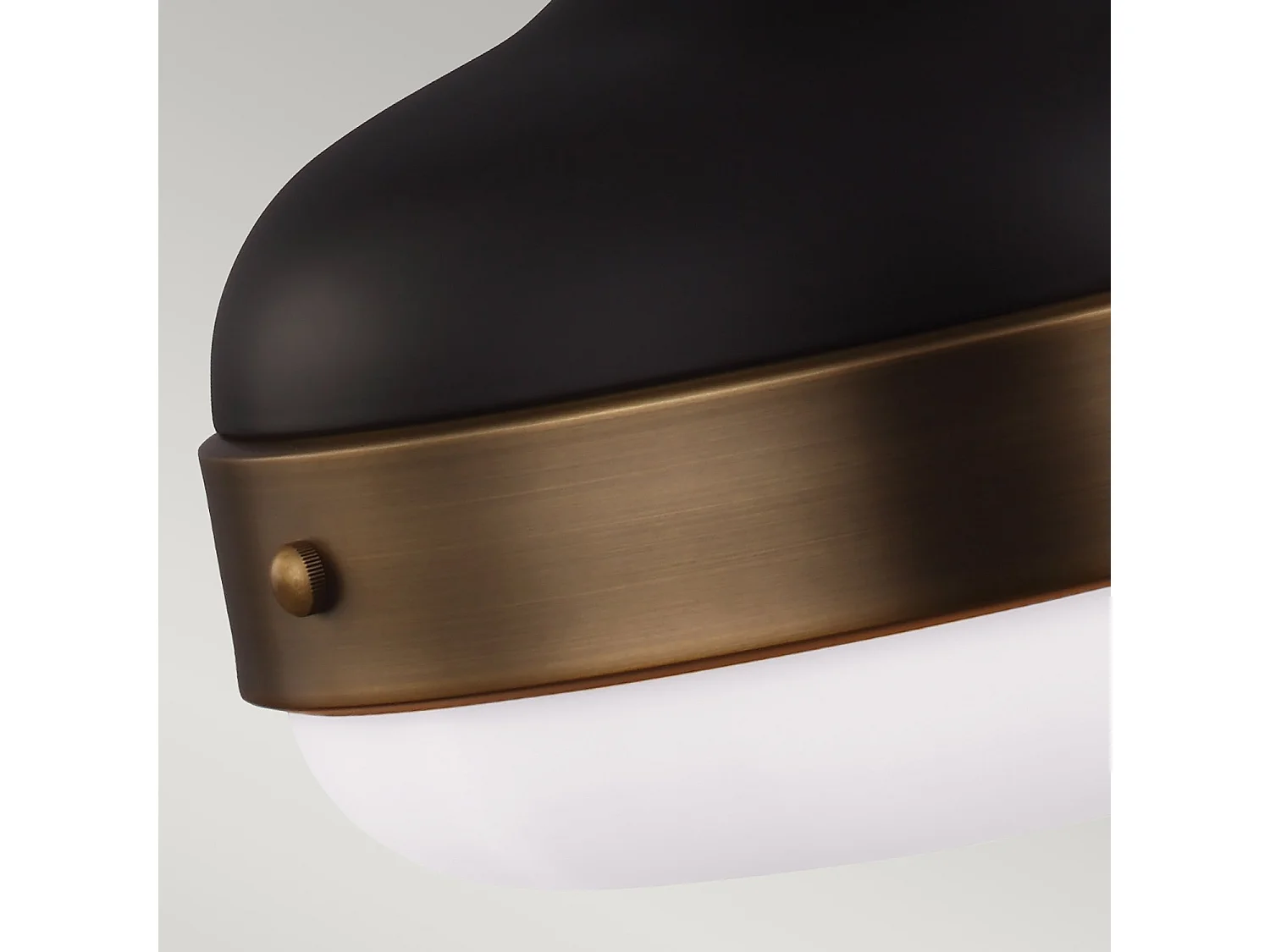 Lampadario Contemporaneo Cadence Acciaio Ottone Antico Vetro Nero 2 Luci E27