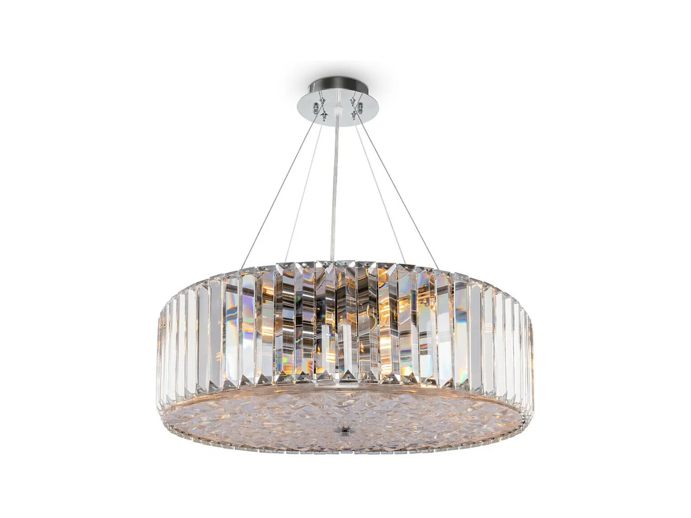 Maytoni Recinto Plafonnier Recinto moderne à 8 lampes chromées en cristal
