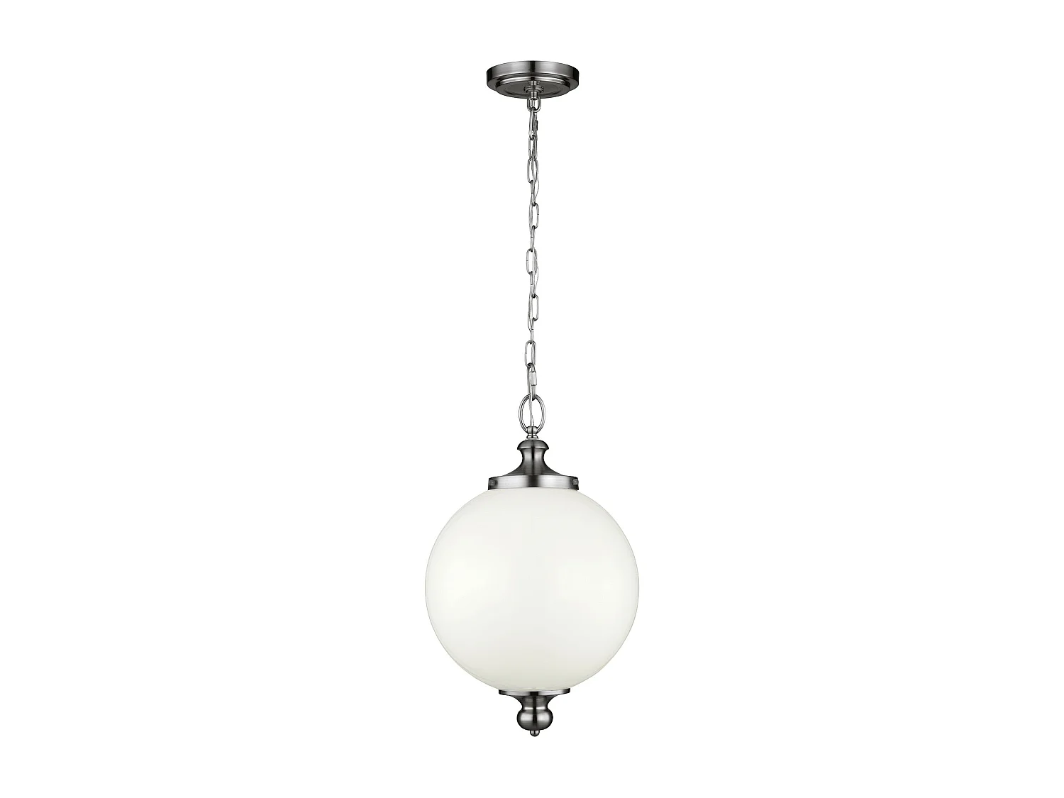 Elstead Parkman - 1 licht Large Globe Deckenanhänger aus poliertem Nickel, E27