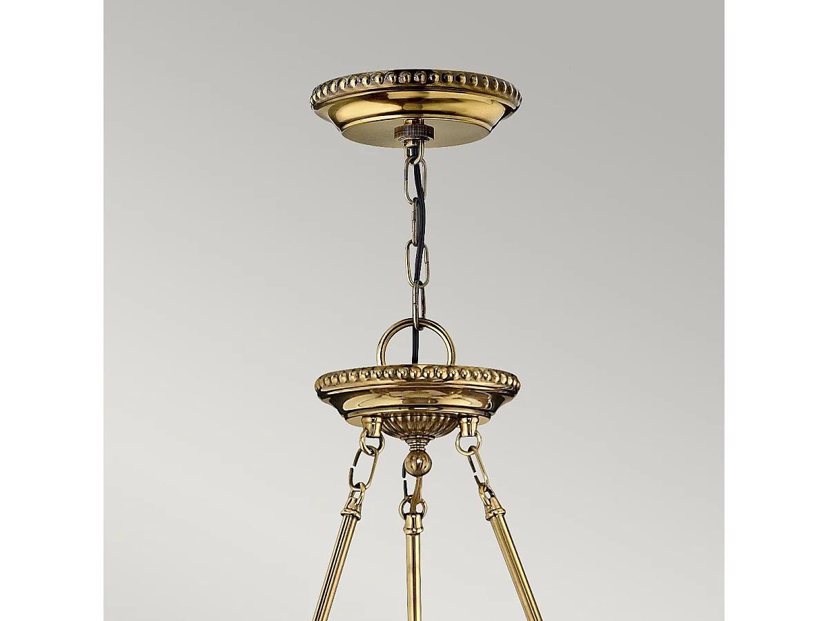 Elstead Cambridge Grand plafond suspendu à 3 ampoules en laiton poli, E14