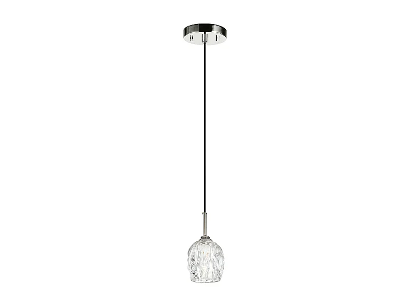 Elstead Rubin - Mini sospensione a soffitto a 1 luce nichel lucido, G9