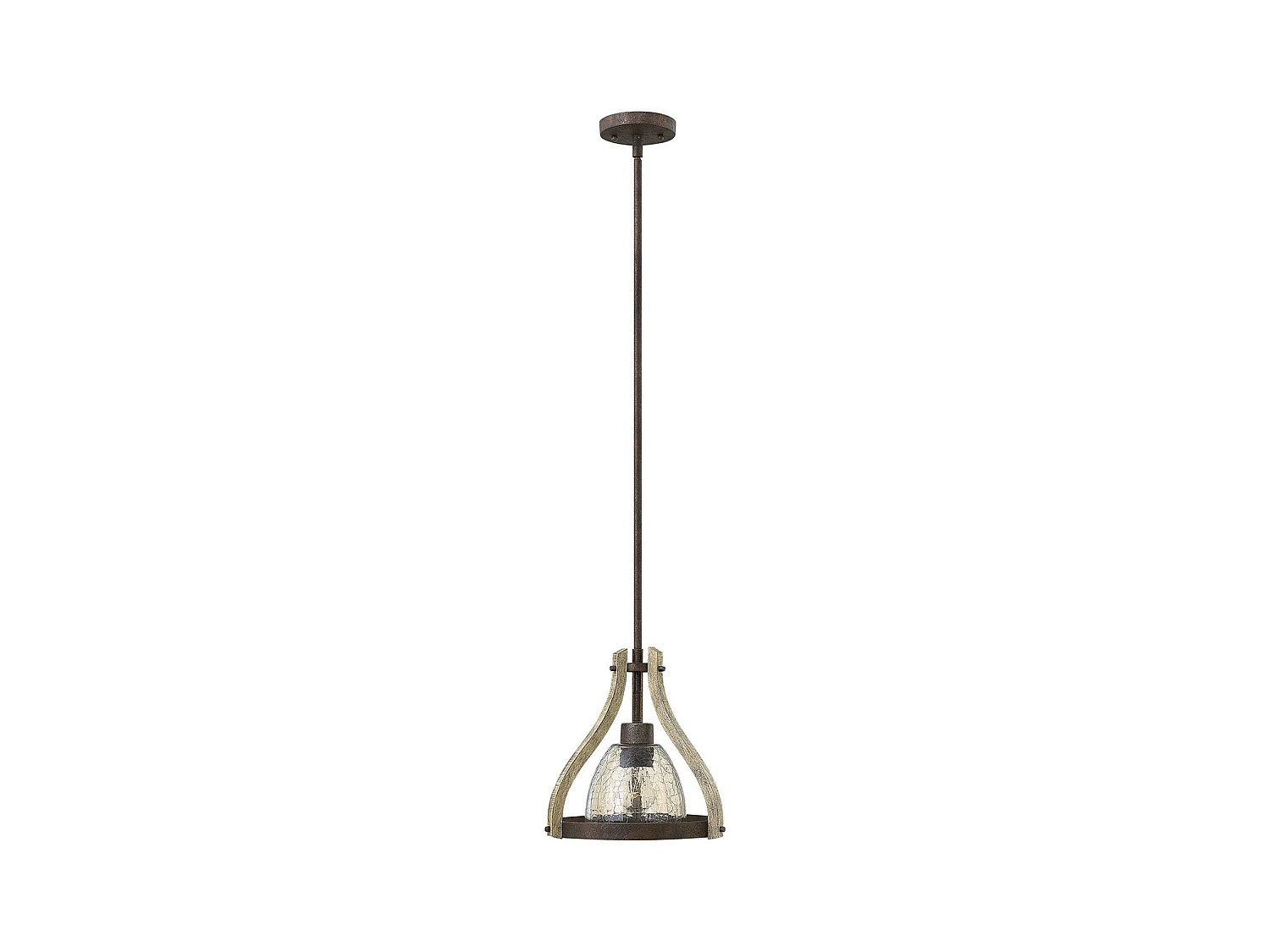Elstead Middlefield Mini suspension à 1 lumière pour plafond, fer rouille, E27