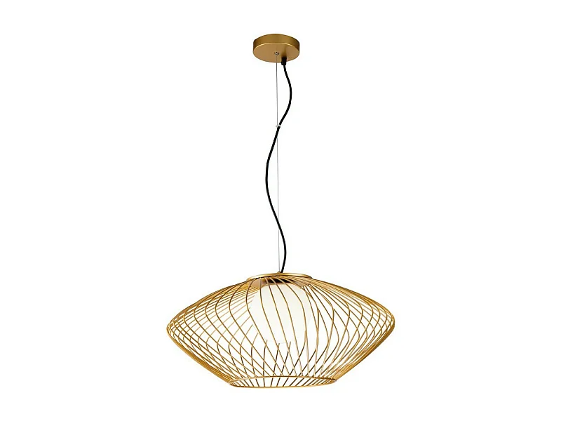 Plec Cage Decken-Pendelleuchte Gold, 1-flammig, E27