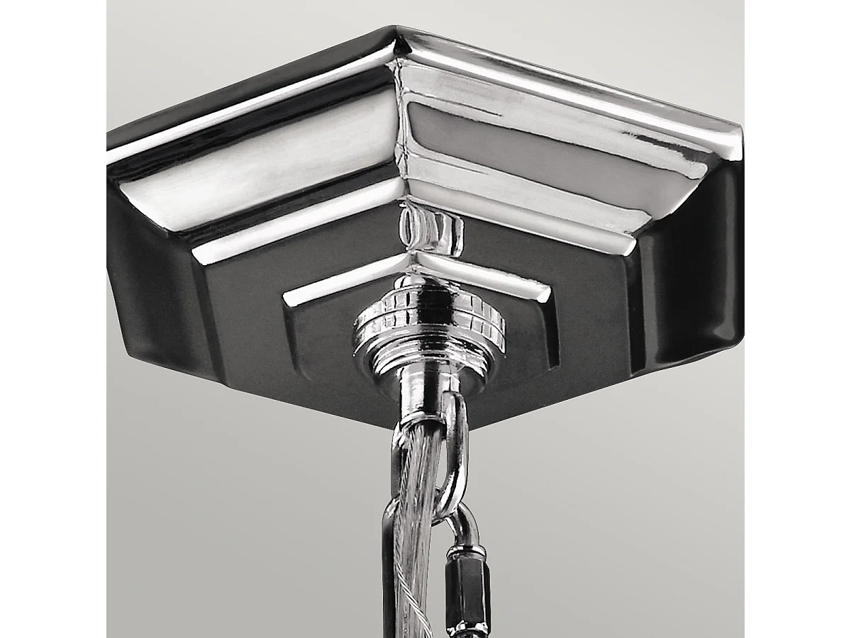 Elstead Corinne - Sospensione a soffitto sferica piccola a 3 luci nichel lucido, E14