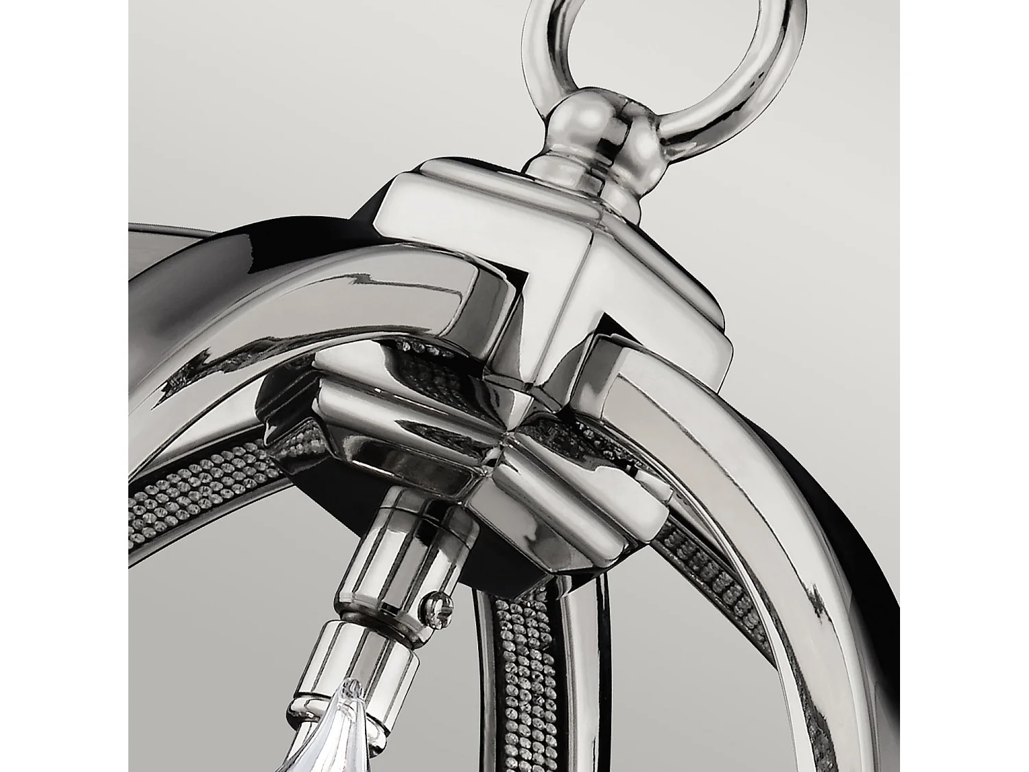 Elstead Corinne - Sospensione a soffitto sferica piccola a 3 luci nichel lucido, E14