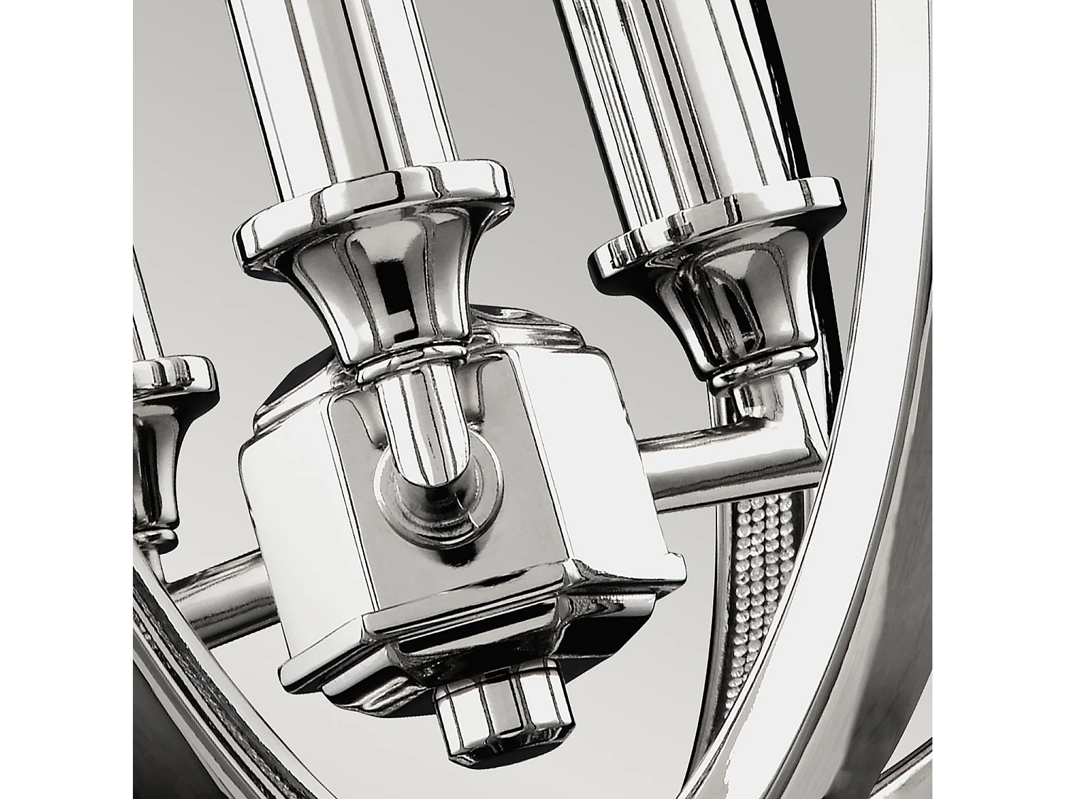 Elstead Corinne - Sospensione a soffitto sferica piccola a 3 luci nichel lucido, E14