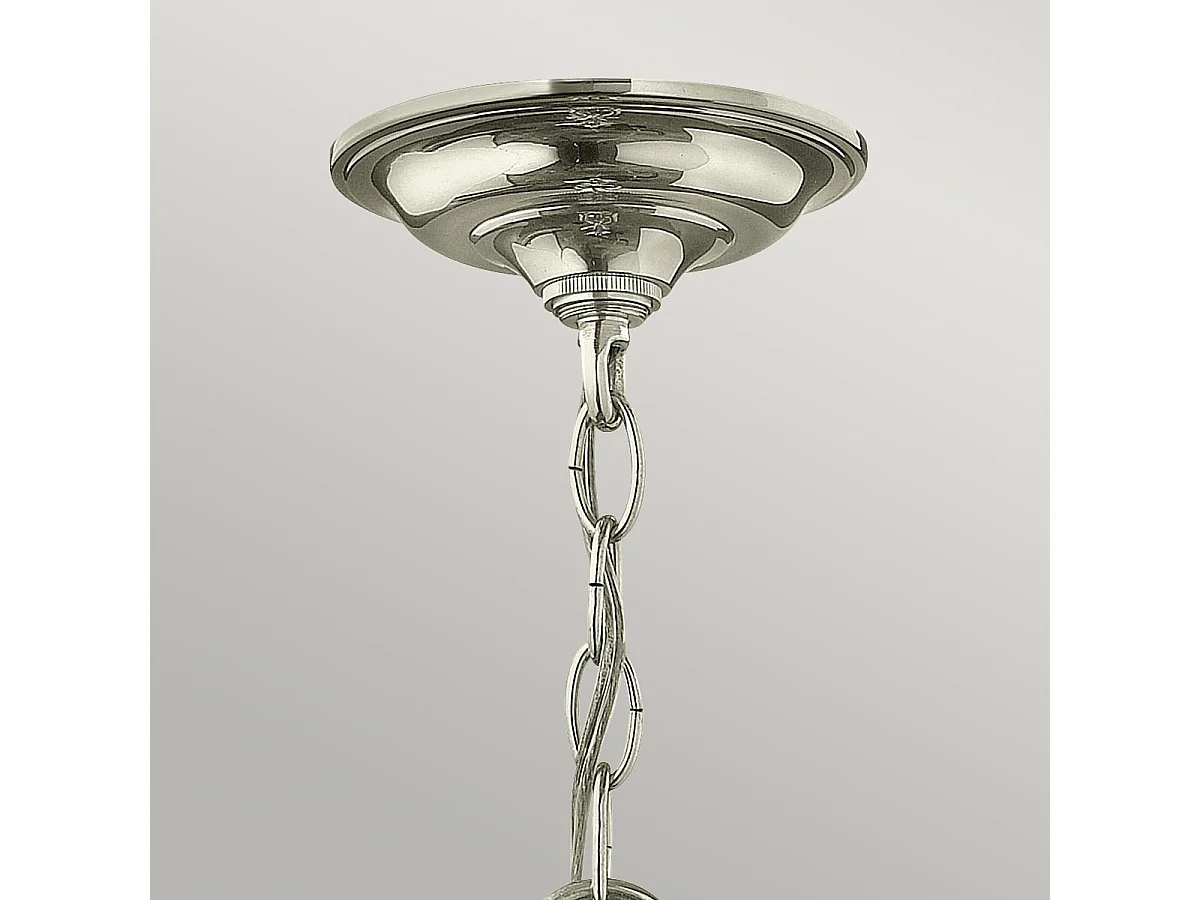 Elstead Gentry 3 ljus liten taklampa - polerad nickel