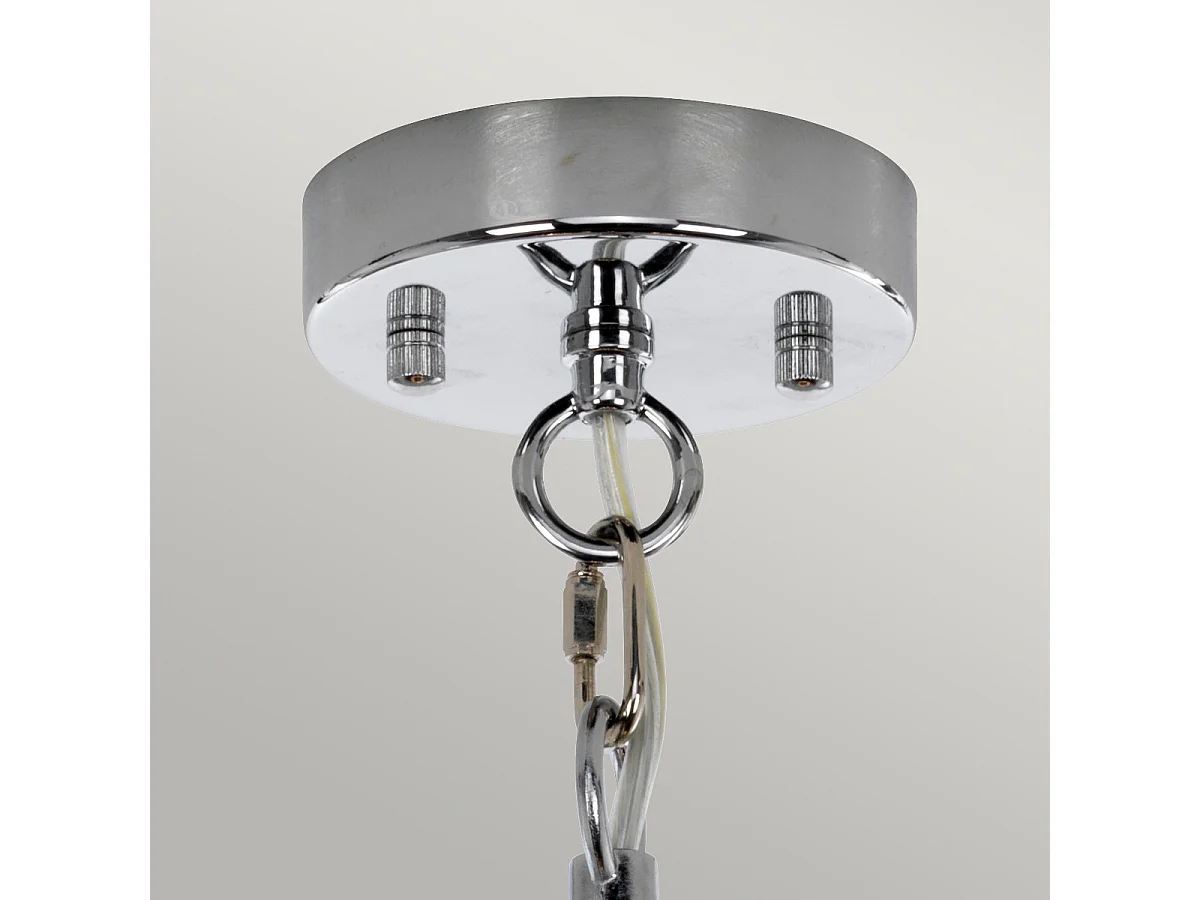 Lampadario Elstead Shoal 1 luce, nichel lucido, attacco E27