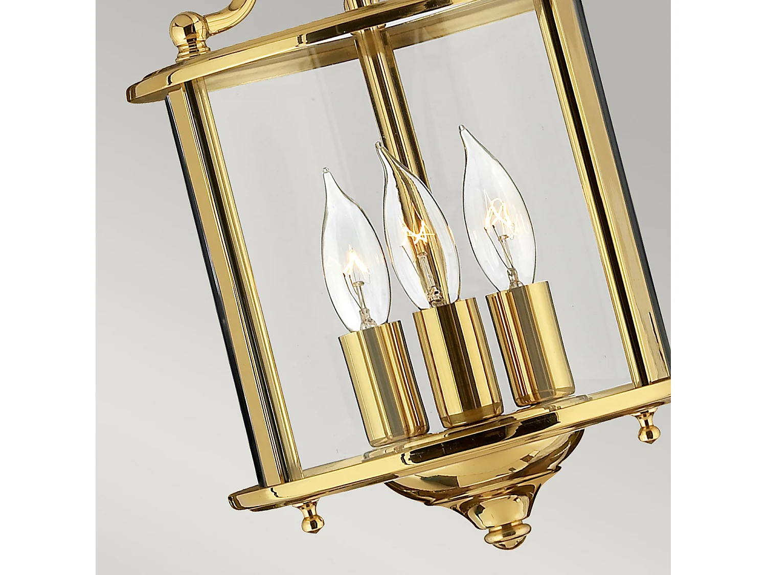 Elstead Gentry - 3 leichte kleine Deckenlaterne Anhänger aus poliertem Messing, E14