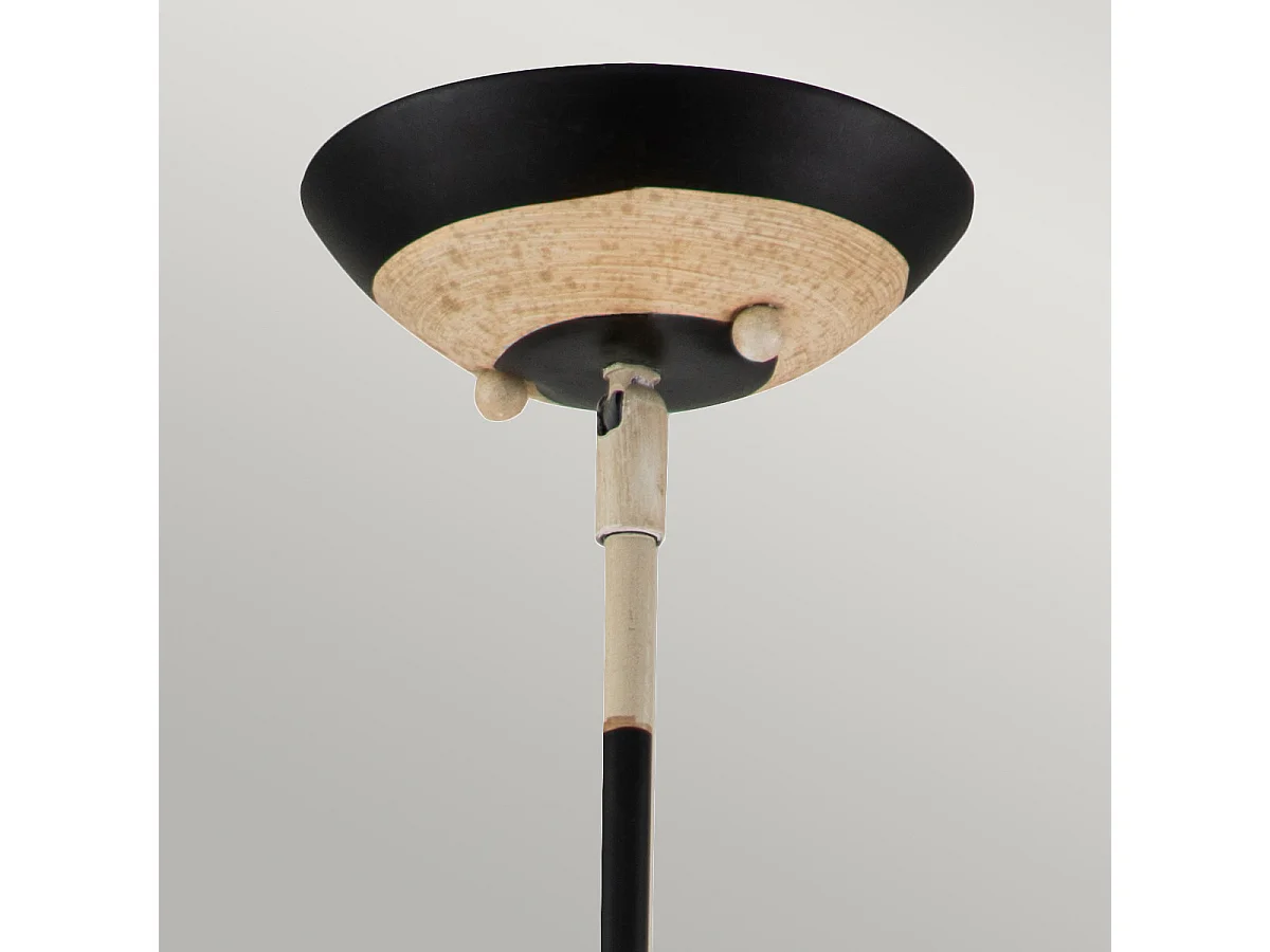 Elstead South Beach Suspension à 1 lumière, noir, crème, E27