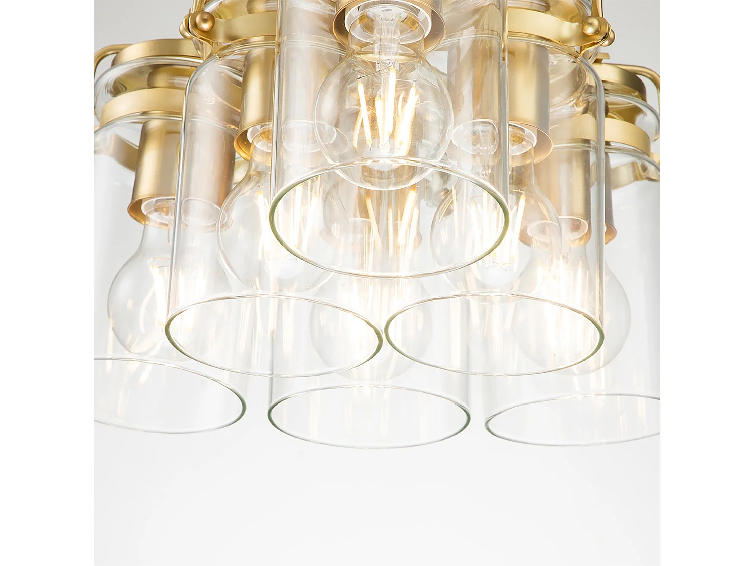 Elstead Kichler Brinley Lampada da soffitto a sospensione a grappolo in ottone spazzolato