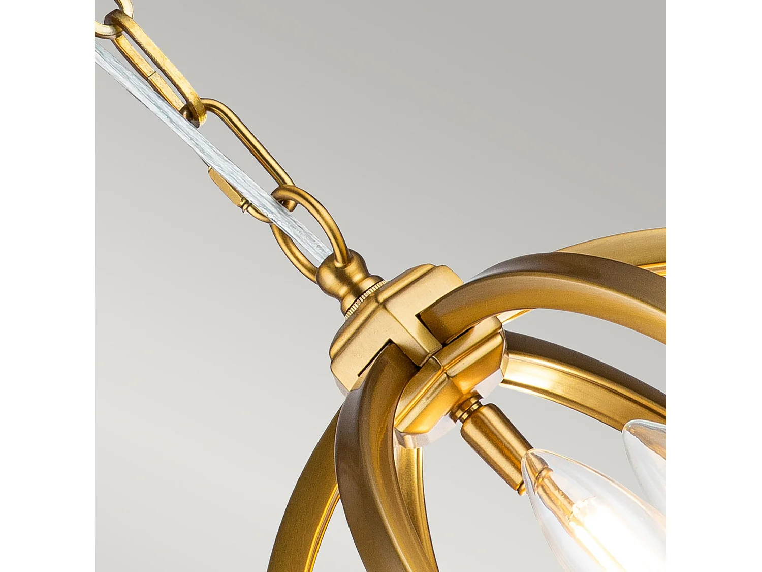 Elstead Feiss Corinne Plafoniera a sospensione sferica in ottone brunito