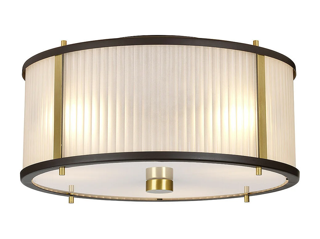 Corona Zylindrischer 3-Licht-Anhänger, Museumsbronze