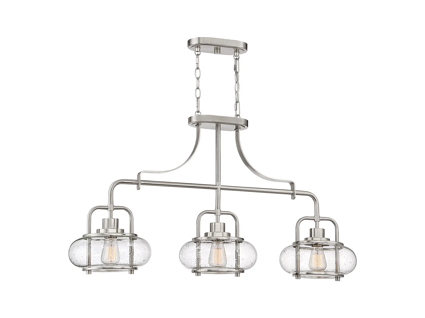 Elstead Trilogy 3 Light Island Suspension, nickel brossé, E27