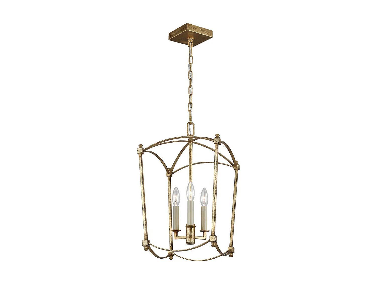 Elstead Feiss Thayer Lanternes Suspension Plafonnier Or Antique