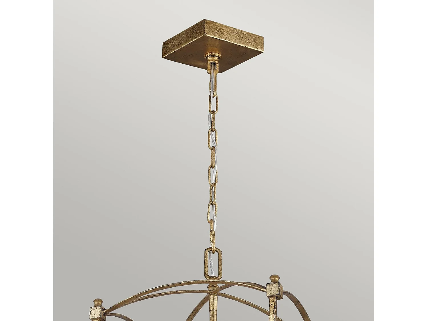 Elstead Feiss Thayer Lanternes Suspension Plafonnier Or Antique