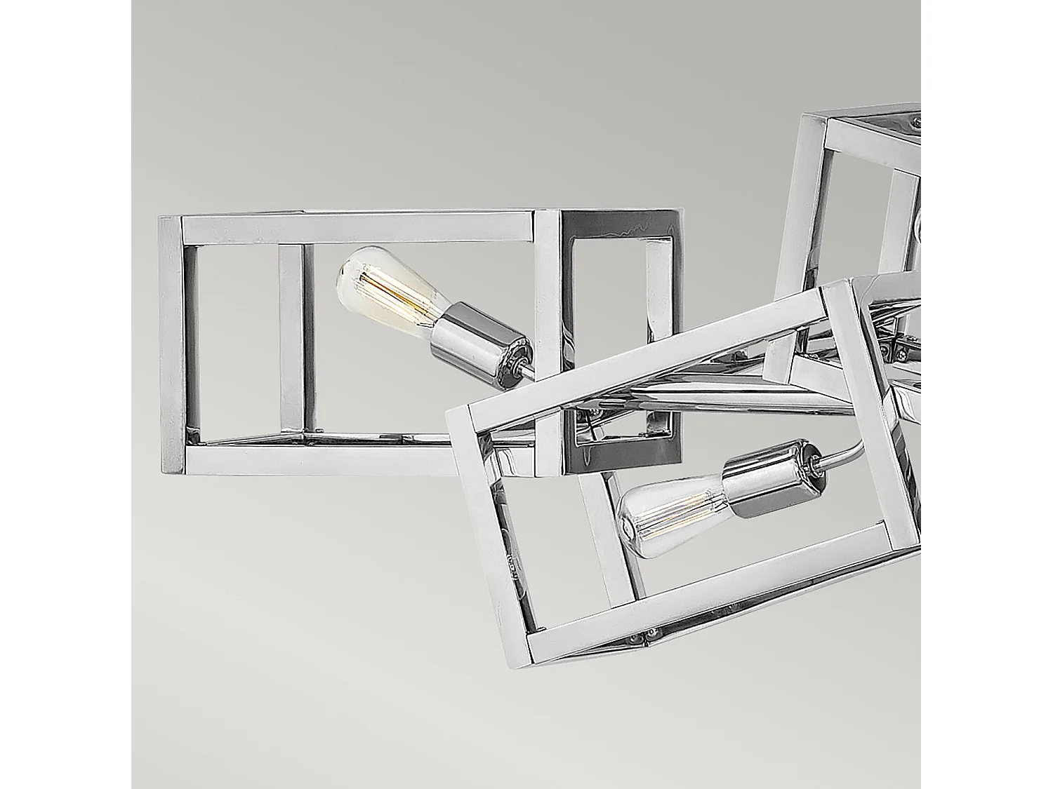 Lampadario Contemporaneo Ensemble Acciaio Nichel Lucido 6 Luci E27