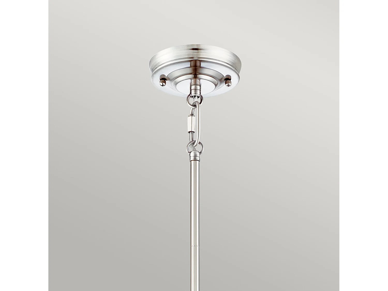 Elstead Emery - Lampadario a Soffitto con 1 Luce Cupola Argento, E27