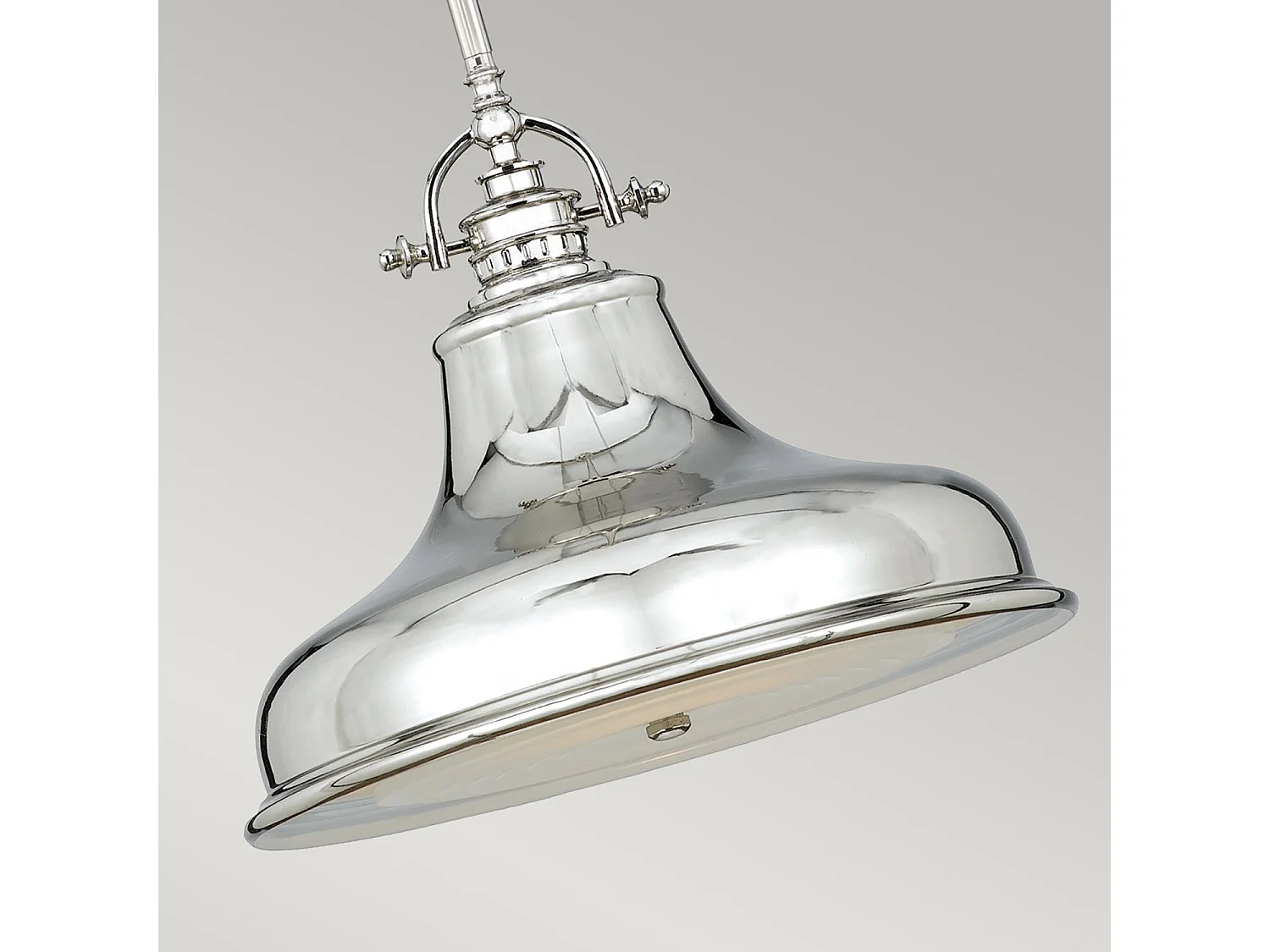 Elstead Emery - Lampadario a Soffitto con 1 Luce Cupola Argento, E27