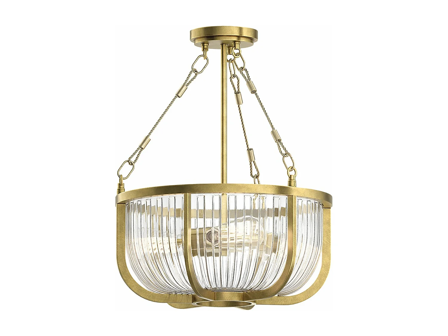 Elstead Kichler Roux Plafonnier Suspension Cylindrique Laiton Naturel