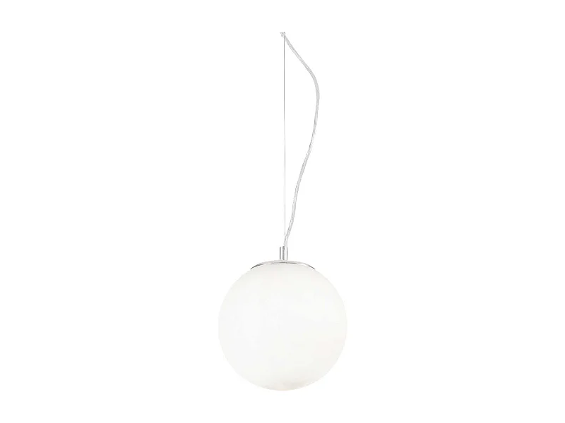 Ideal Lux Mapa Bianco - 1 licht Small Globe Deckenanhänger Weiß, E27