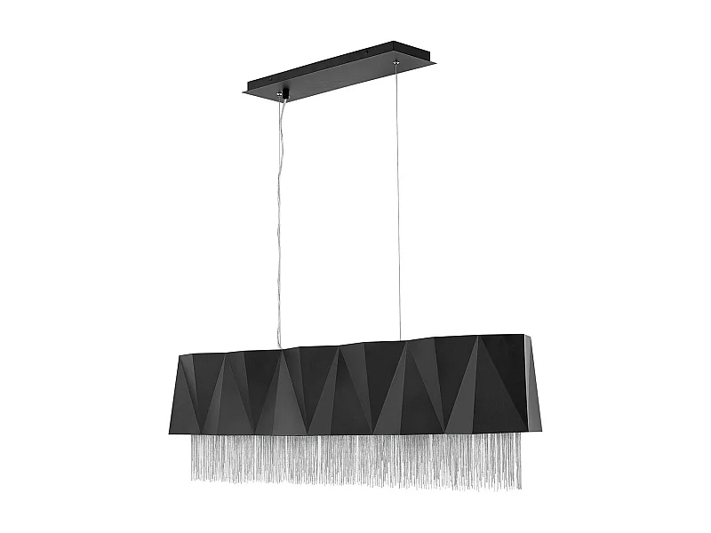 Suspension à 6 lumières Elstead Zuma, noir satiné, argent, E27